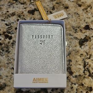 Aimee Kestenberg Metallic Silver Passport Cover